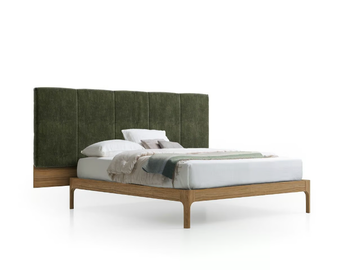 ZEFIRO - Wooden sectional bed with upholstered headboard by Santalucia Mobili - view 2
